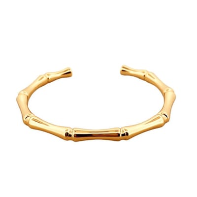 Cliste Couture - Bamboo Armband - 18k Verguld - Roestvrij staal - Armband dames - Waterproof - Sieraden voor vrouwen - Armband - cadeau - Verstelbaar