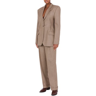 Moschino Peace Jacquard Wool Jacket Beige Size: 40 | Outlet | Dames | Beige