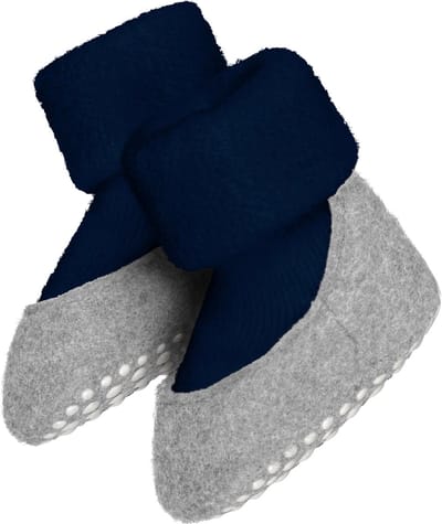 FALKE Baby Cosyshoe Noppen op de zool wol huissokken baby blauw - maat 17-18