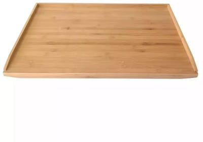 KINGHOFF KH-1683 Bamboe Snijplank & Serveerplank | Groot Formaat 55x43 cm | Snijplank met Opstaande Rand | Voor Deeg, Pasta & Groenten