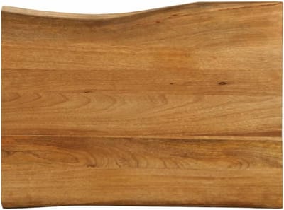 Massief mangohouten tafelblad met natuurlijke rand 80x60x2,5cm