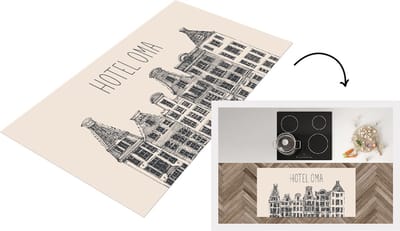Keukenloper - Loper keuken - Hotel oma - Spreuken - Quotes - Oma - 120x60 cm - Keukenloper vinyl
