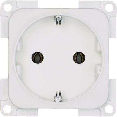 inprojal elektrosysteme 102556 Wandcontactdoos met randaarde Inzetstuk Wit 1 stuk(s)