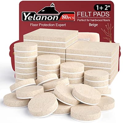 Zelfklevende Viltglijders voor Stoelen en Meubels - 80 Stuks - 5 mm - Beige