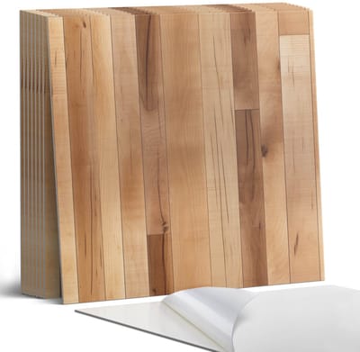 Coloray Plaktegels - Natuurlijk houtpatroon Portugese Tegels - 30 cm x 30 cm - Beige Plaktegels - 9 stuks - Vierkant PVC Tegels - Plaktegels Keuken - Zelfklevende Vloertegels - Vinyl Tegels Zelfklevend - Zelfklevende Tegels