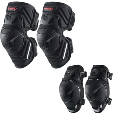 4 Stuks Verstelbare Kniebeschermers voor Motorcross en Mountainbiken