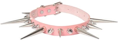 Dailygoods - Punk Gothic PU-leren halsketting met lange kraag en klinknagels van metaal klinknagels zwart leer verstelbaar met armband biker rock met sluiting voor modesieraden cadeau