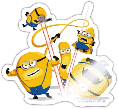 Minions De 5 Mega Minions Sticker Maat S (max. 10 x 10cm)