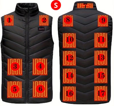Livano Elektrische Bodywarmer - Verwarmde Bodywarmer - Heated Vest - Jas - Oplaadbaar - Heren - Zwart - Maat S