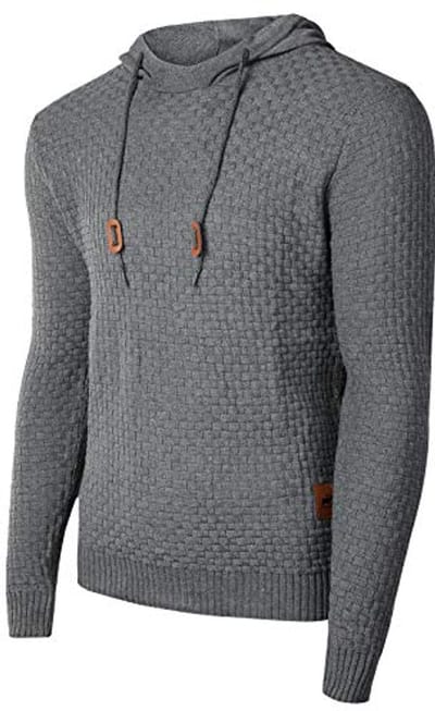 Heren Casual Lange Mouwen Hoodie - Geruite Jacquard Trui