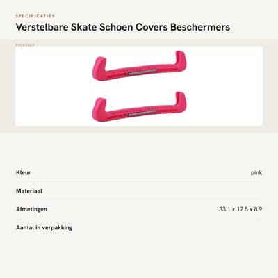 Dailygoods- Schaatsbeschermers - Verstelbaar - Kunstschaatsen/IJshockey - Bescherming - Plastic - 2 Stuks - 31x6x1.8cm - Schaatsbescherming