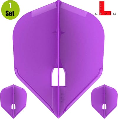 L-Style Champagne Flight L3 Shape Solid Deep Purple - Dart Flights