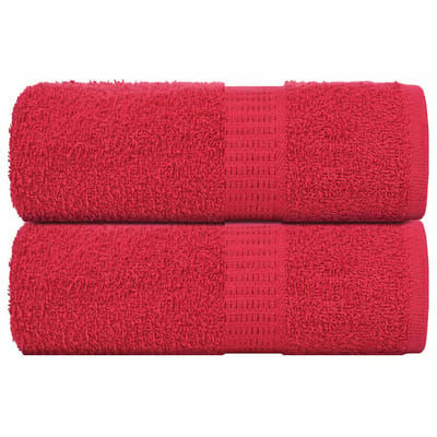 vidaXL - Gastendoekjes - FROGN - 2 - st - 30x50 - cm - 360 - g/m² - rood