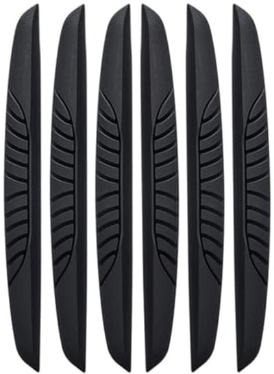 Deurrandbeschermers van rubber, zwart, set van 6 stuks