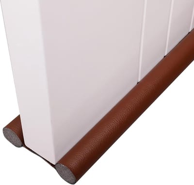 Tochtstopper Deur - Tochtstrip Dubbel - Energie Besparen - Flexibel Verstelbaar - 96 cm Lengte - Bruin