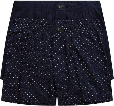 JP 1880 - Heren - Boxershorts FLEXNAMIC® set van 2 onderbroek - Navy blauw - Maat 5XL