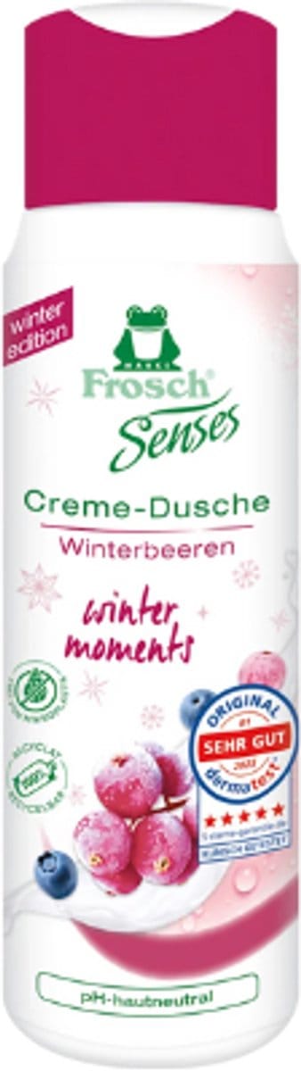 Frosch Senses Douchegel Winter Moments - Winterbes | 1x 300 ml - Zachte Crèmedouche met Winterse Bessengeur | pH-Huidneutraal - Limited Edition 2025