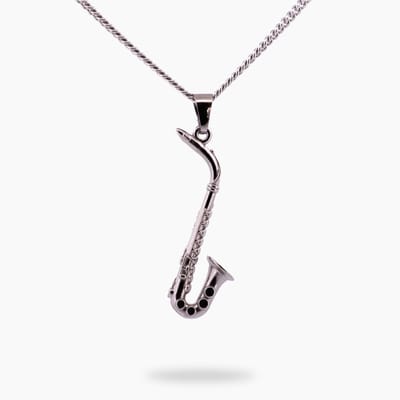 Pinchme Charms - Saxofoon bedel - Echt zilver - Handgemaakt in Nederland - Luxe cadeauverpakking - Ketting Sieraden