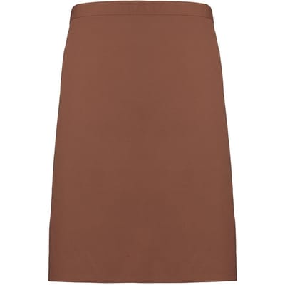 Premier Unisex Volwassenencollectie Halflang Taille Schort (Mokka)