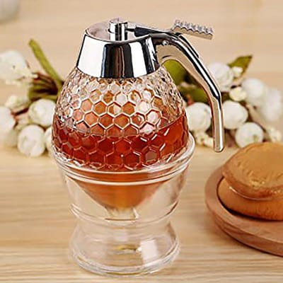 Acryl Honing Dispenser Container Draagbare Knijpfles Anti-Drup Honingpot Sap Dispenser Honing Afvoerpot Keukengereedschap brown