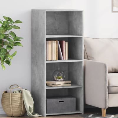 vidaXL - Hoge - kast - 50x41x124 - cm - bewerkt - hout - betongrijs