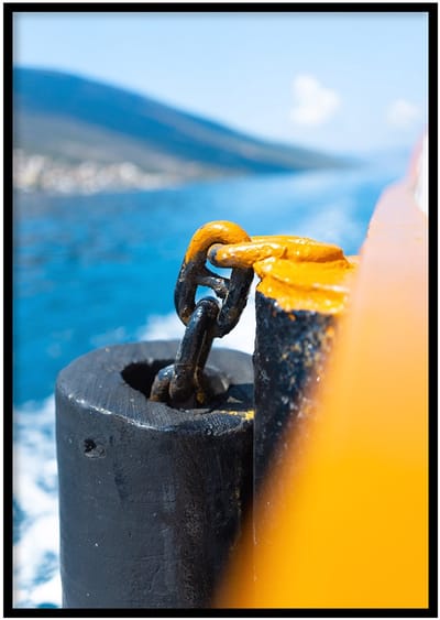 Poster Boot Ketting- 30x40cm met Fotolijst – Natuur Poster – Ingelijst