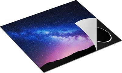 Chefcare Inductie Beschermer Melkweg met een Roze Gloed - Sterrenhemel - 60x50 cm - Afdekplaat Inductie - Kookplaat Beschermer - Inductie Mat