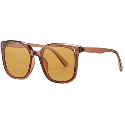 Zonnebrillen Modezonnebril Groot frame Zonnescherm Anti-UV-bril HD Nylon lenzen brown