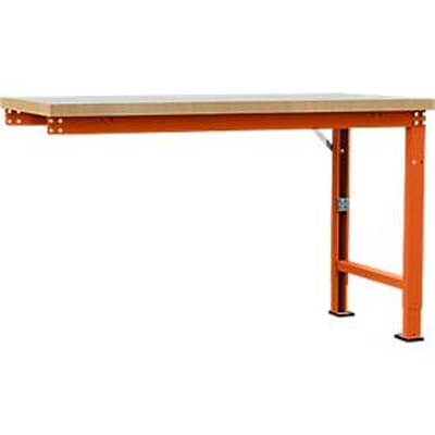 Manuflex aanbouw-werkbank Profi speciaal, tafelblad kunststof, 1500 x 700 mm, roodoranje