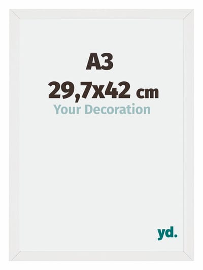 Your Decoration - Fotolijst A3 29,7x42 cm - MDF - Wit Hoogglans - Mura