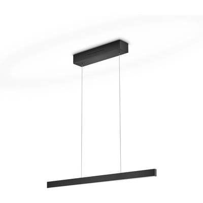 Knapstein LED hanglamp LINDA-72 zwart, lengte 72 cm, gebarenbediening