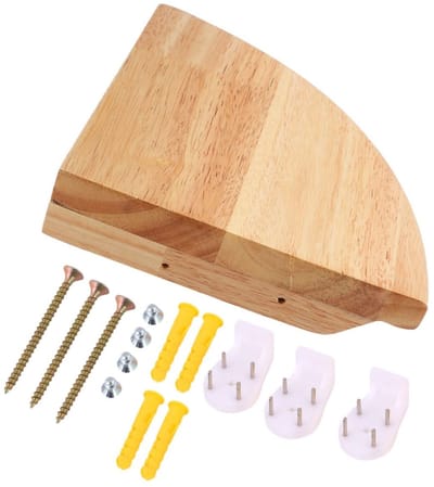 Hoekplank - Glazen Plank - Ruimtebesparende Opslag - Houten Hoekplank - Display Plank - Geschikt voor Volwassenen - 15x15cm