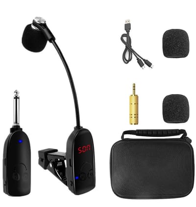 Allecto - Draadloze Microfoon - Instrument Microfoon voor Trompetten - Professionele Geluidskwaliteit - Geschikt voor Saxofoon en Cello - Ideaal vo...