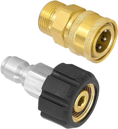 Hogedrukreiniger koppeling, snelontkoppelbaar, M22 schroefdraad, 3/8 inch snelkoppeling en accessoires