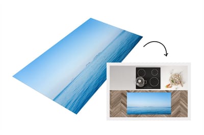 Keukenloper - Loper keuken - Zee - Horizon - Blauw - 120x60 cm - Keukenloper vinyl