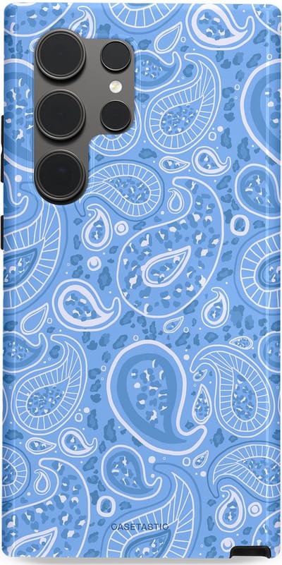 Casetastic Hoesje Geschikt voor Samsung S24 Ultra - Stijlvolle Beschermende Duo-layer Case - Paisley verleiding