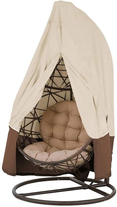 Hangmat Hoes - Weersbestendige Beschermhoes - Oxford Stof - Met Rits - Geschikt voor Grote Hangmatten - 230x200 cm - Beige/Bruin