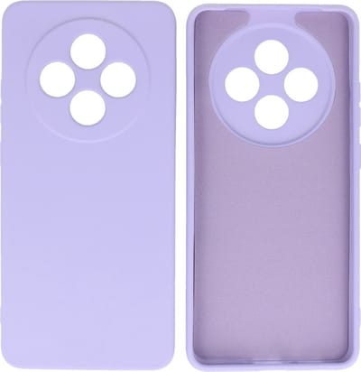 Hoesje Geschikt voor OPPO Reno 12F 5G - Fashion Telefoonhoesje Backcover - Siliconen Hoesje - Paars