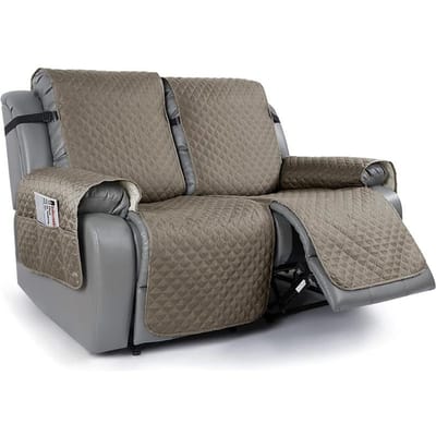 Housse de Fauteuil Inclinable 2 Places Antidérapante Housse de Canapé Réversible Protection pour Animaux de Compagnie Housse de Canapé