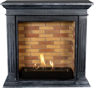 Xaralyn Bio-ethanol haard - Cadiz BST-SBP - zwart gepolijst natuursteen - 3 KW verwarming - haardombouw inclusief inbouwhaard - schouw