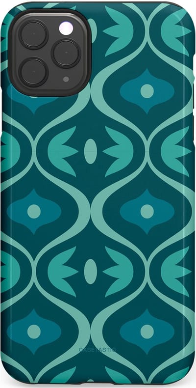 Casetastic hoesje geschikt voor Apple iPhone 11 Pro Max - Dubbellaagse bescherming - Decoratief Blauwgroen - Fashion Case - Petrol