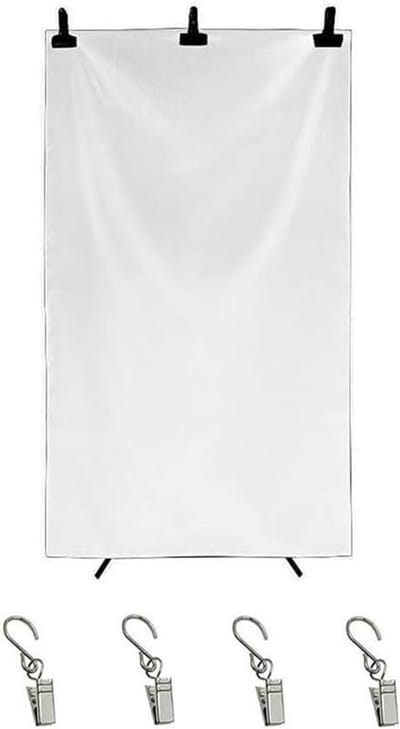 Ophangbaar Achtergronddoek - Fotostudio Accessoires - Lichtgewicht - Universele Bevestiging - 2 in 1 - Voor Fotografie - Opvouwbaar - Draagbaar - Geschikt voor Alle Soorten Achtergrondsystemen