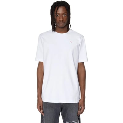 Diesel Just Microdiv T-shirt Met Korte Mouwen Wit M Man