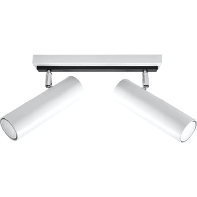 Sollux Lighting Plafondlamp Direzione - GU10 - wit - staal - 20x30x6cm