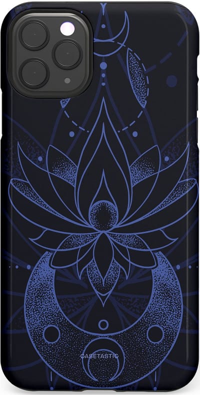 Casetastic Hoesje Geschikt voor Apple iPhone 11 Pro Max - Stijlvolle Beschermende Duo-layer Case - Lotus Nacht