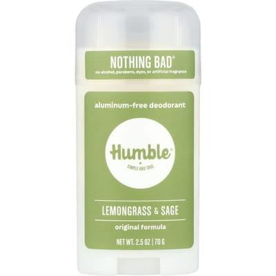 Humble Brands, Aluminum-Free Deodorant, Lemongrass and Sage, 2.5 oz (70 g) white