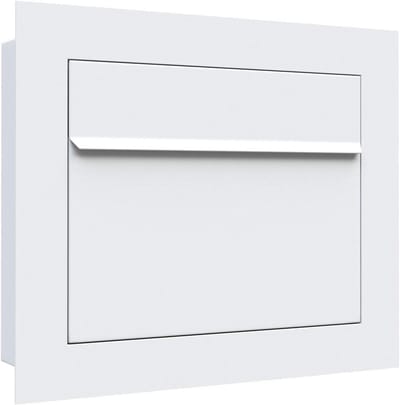 Inbouwbrievenbus - Postkast Muur - Veilig Post Ontvangen - Afsluitbaar Roestvrij Staal - 47x40x12 cm - Zilverkleurig
