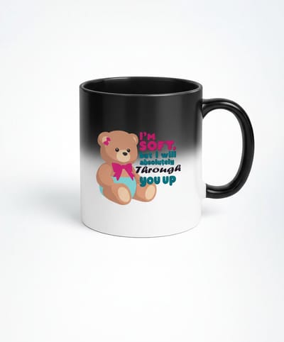 Knuffelbeer Magische Mok - 'I'm Soft' Koffiemok met Veranderend Design