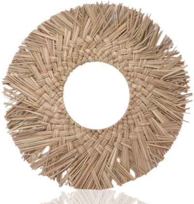 Dailygoods- Wandspiegel 16 Inch - Ronde Spiegel - Vintage Wanddecoratie - Make-up Spiegel - Beige - Schokbestendig
