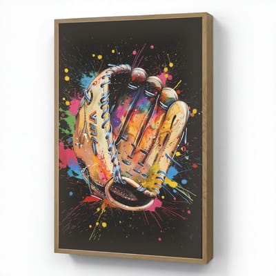 Wandlamp 60x90 cm - Oplaadbaar - Graffiti - Sport - Baseball - Honkbal - Wandlampen binnen woonkamer - Slaapkamer lamp - Decoratieve nachtlamp - Vloerlamp draadloos